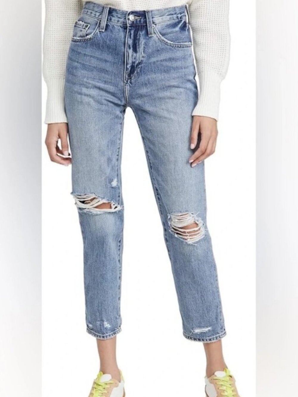 2/$30 Pistola Presley Ripped Medium Wash Distressed Straight Jeans Sz. 27 #2433